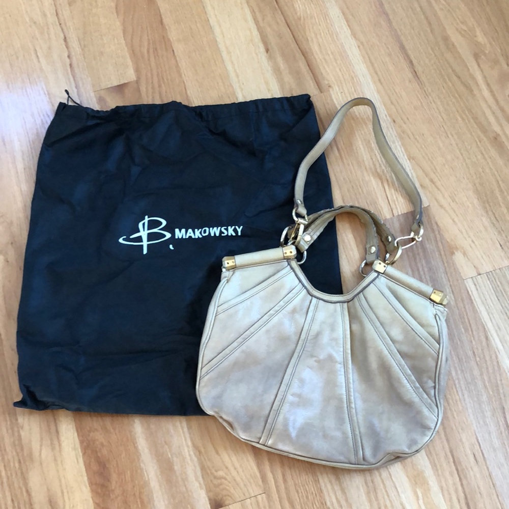 B. Makowsky Leather Arm & Shoulder Bag